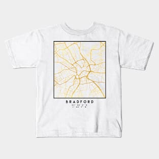 BRADFORD ENGLAND CITY STREET MAP ART Kids T-Shirt